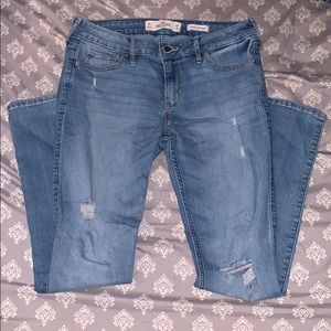 Distressed Light Wash Hollister Jeggings